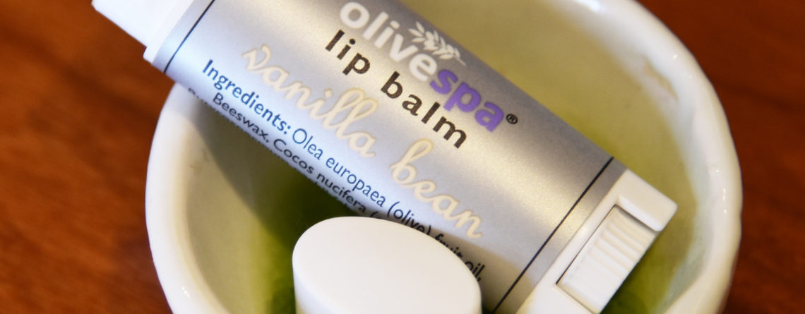 Natural olive oil lip balm vanilla bean